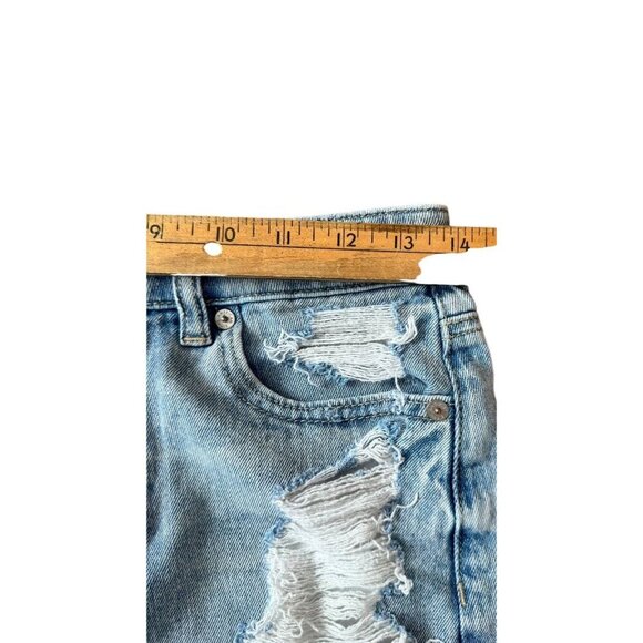 American Eagle Outfitters Light Wash Distressed Denim Festival Jean Shorts 2 - Picture 7 of 9
